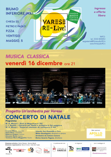 Progetto un’orchestra per Varese “Concerto di Natale”