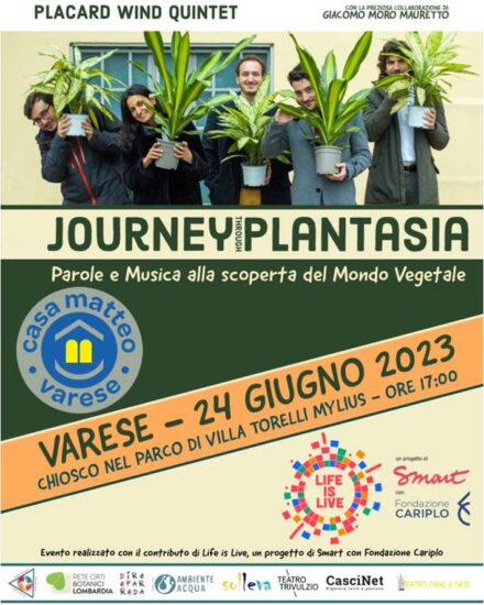 JOURNEY TROUGH PLANTASIA – Placard Wind Quintet a Villa Mylius Varese
