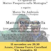 Uomini e montagne – serata evento ad Azzate con Matteo della Bordella.